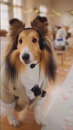 Miniature Collie Plans the Cutest Plush Wedding