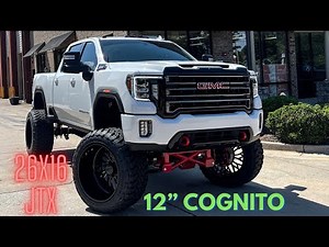 TRUCK TOO BIG??? **GMC 2500 AT4 on a 12” Cognito lift kit, 26x16 JTX wheels and 40” Toyo tires***