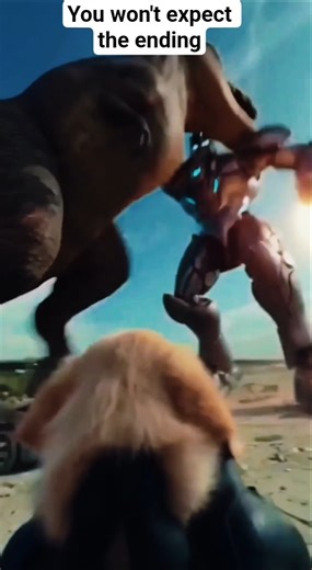 Panic in the City Robot vs T-Rex Saves Puppy #animalrescue #wildliferescue #bodycam