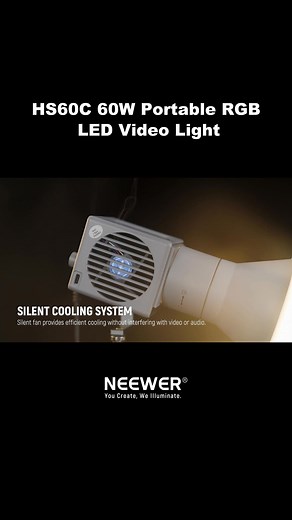 🛒 50% OFF — Compact 60W RGB handheld light with 36,000 colors, app & 2.4G control, and dual power options. Perfect for creators on the go | Neewer