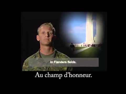 Au champ d'honneur (In Flanders Fields with French subtitles)