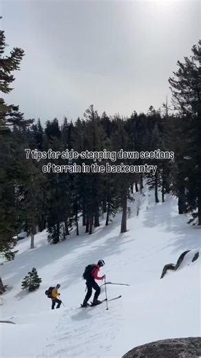 Wilderness Education on Instagram: "Ever find yourself staring down a slope that feels too steep to just walk down? Side-stepping is one of the safest ways to descend tricky terrain in the backcountry, whether it’s snowy slopes, icy patches, or loose rock. Done correctly, it reduces the risk of slipping while keeping control and conserving energy. Here are seven tips to do it effectively: 1. Face into the slope Always keep your body angled toward the mountain. This gives you better balance and a