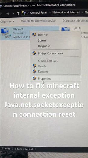 How to fix minecraft internal exception Java.net.socketexception connection reset