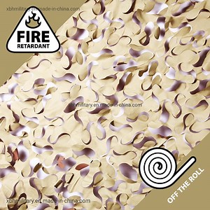 [Hot Item] Heavy-Duty Desert Reinforced Fire Retardant Waterproof Camouflage Netting Camo Net for Outdoor Use and Hunting