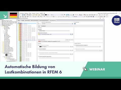 Automatische Bildung von Lastkombinationen in RFEM 6 und RSTAB 9