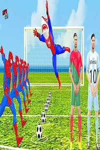 275K views · 4K reactions | Spider Man Challenge Football Rescue 5 Superheroes Hulk vs Ronaldo vs Messi vs soccer | Learn colors learn animals name and sound | Facebook