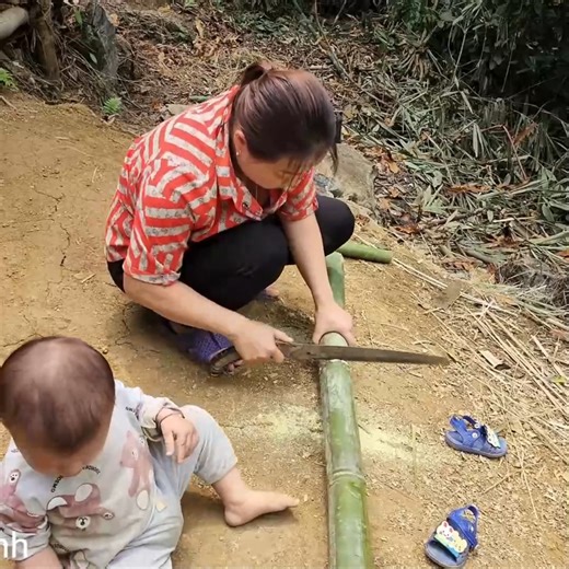 How to Design a Simple and Beautiful Dining Table from Bamboo Cook Many Dishes on the Farm | Single Mom Life