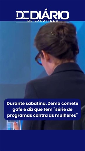 During interview, Zema commits gaffe and says he has a "series of programs against women"