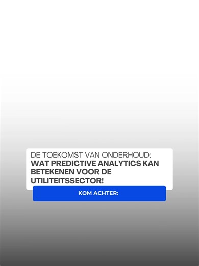 🔮 Onderhoud van de Toekomst: Zie storingen aankomen voordat ze gebeuren Geen paniekreparaties meer, data vertelt je precies waar en wanneer iets fout gaat ⚡📊 🛠️ Wat betekent dit voor de praktijk? 🌬️ HVAC die meldt: “ventilator valt uit over 3 weken” 💧 Pompen die lekkages voorspellen vóór ze ontstaan 🔌 Elektrische installaties die afwijkingen zelf signaleren 📉 Dashboards die duizenden euro’s besparen 🚀 Waarom dit interessant is voor jou: ✅ Minder spoedklussen, meer grip ✅ Jij wordt een st