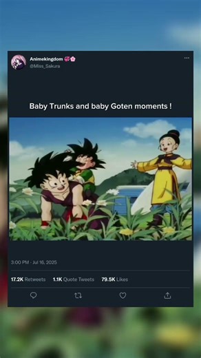 Baby Trunks and baby Goten cute moments ! #dragonball #goten #trunks #shorts