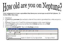 Spreadsheet/Database Lesson