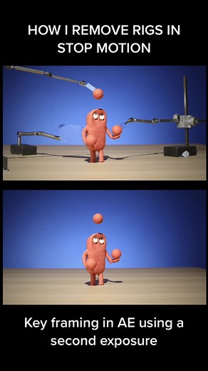 Behind the scenes rig removal #stopmotion #bts #behindthescenes #claymation #fyp