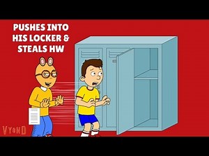 Arthur Pushes Caillou Into His Locker To Keep Him Locked/Steals His Homework/Suspended