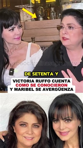 What a level of friendship!! Maribel Guardia tells us about when she met Victoria Ruffo