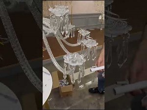 How to assemble crystal chandelier & wiring installation