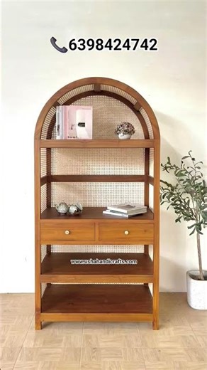 Rattan cabinet for home | clothing wardrobe with storage | teakwood cabinet | wooden showcase