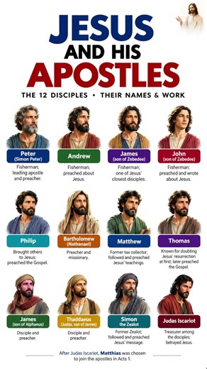 Jesus and His 12 Apostles: Their Names, Jobs & Powerful Stories | Bible Explained #jesus #bible