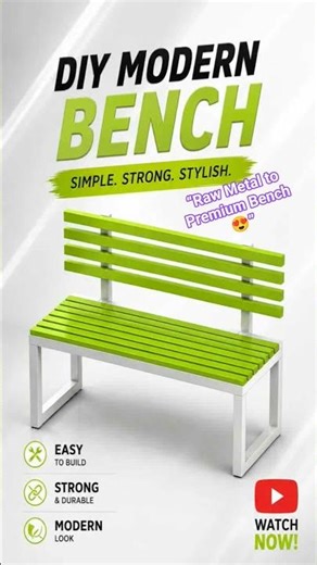 Amazing Modern Metal Bench Design 🔥Heavy Duty Garden Bench Making Process ⚙️Stylish Outdoor Bench