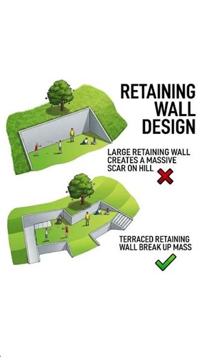RETAINING WALL DESIGN #shorts #civilengineering065 #viral