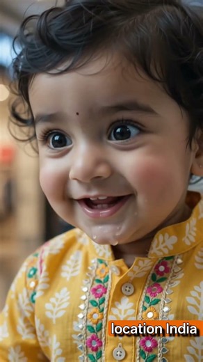 A Indian little cute baby boy enjoying spa at mall