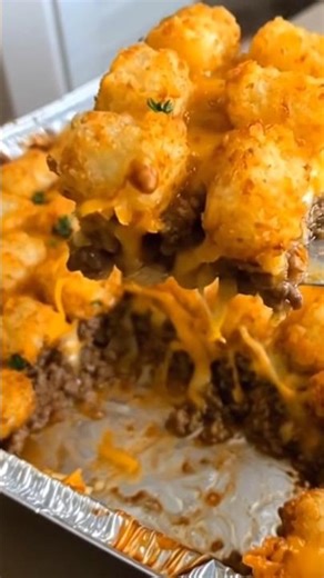 Tater tots and ground beef made simple! #explore #foryou