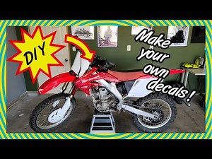 Make your own Dirt Bike Graphics and Motorcycle Decals w/ Cricut!