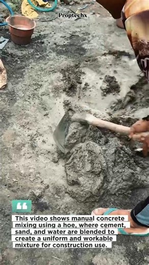 Manual Concrete Mixing Process Explained #construction #DIY #concrete