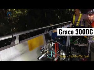 Graco 300DC Cold Paint Dual Color Machine Spray Reflective Kerb Painting Lines Automatically.
