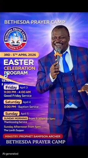🌿 EASTER CELEBRATION PROGRAM 2026 🌿 Visit us at ‪@prophetsampsonaVEVO‬