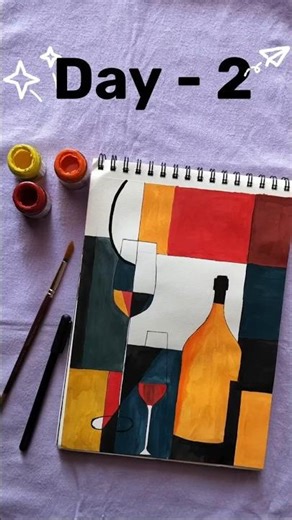 Day 2 of 30 - Geometric art #geometricart #artchallenge #diyart #shorts #lyrics #artwork #watercolor