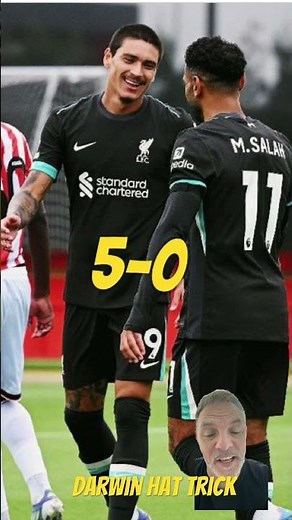 Liverpool beat Stoke 5-0 Darwin Hattrick #shorts #darwinnúñez #liverpool