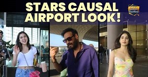 Janhvi Kapoor, Sara Ali Khan, Ajay Devgn and more stars show off their chic airport looks [Watch Video] | Bollywood Life