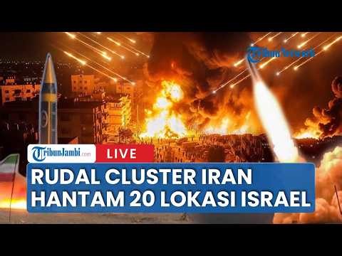 🔴20 Titik Sekaligus! Serangan Rudal Cluster Iran Guncang Israel