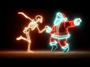 Why Is Santa a Skeleton?! 🎅💀 Creepy Xmas Dance Party Loop (Horror Background) Creepy Christmas 4k