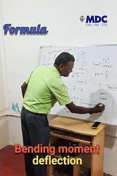 Bending moment deflection formula | FEA analysis #shorts | Dr. N V Dhandapani #mdcengg