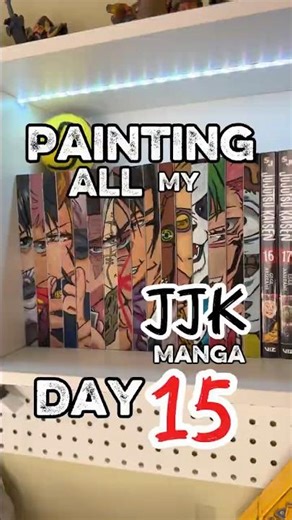 Day 15 Painting My Entire Set Of JJK Manga! Jogo Today! Look There’s A List Change! New Character!