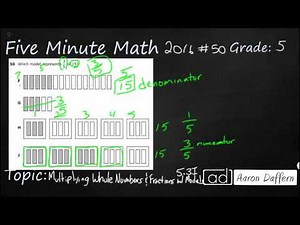 5th Grade STAAR Practice Multiplying Whole Numbers and Fractions with Models (5.3I - #1)