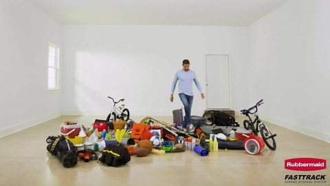 Rubbermaid Fasttrack Rail Storage 36"x12" 3-Shelf Kit, 350 lbs. Per Shelf, for Home/Garage/Shed/Workshop Organization