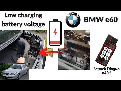 BMW E60 Low charging voltage Solved! IBS Intelligent battery sensor. Launch Diagun x431 diagnostic