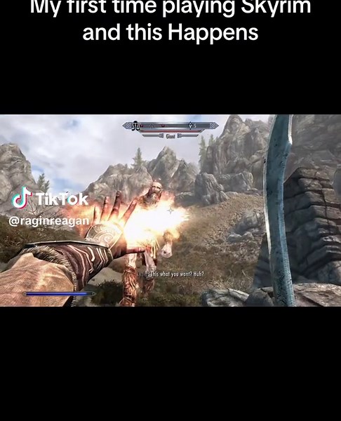 First Time Playing Skyrim: Giant Encounter Explained
