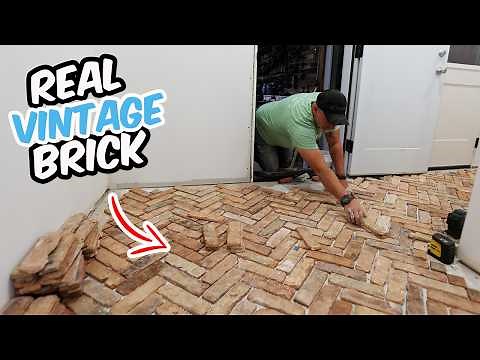 DIY Vintage Brick Floor Makeover on a Budget /// Dream Home Reno EP. 11