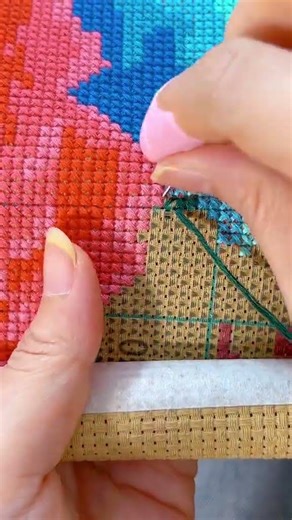 #Cross-stitch enthusiast#Cross-stitch stitch running#Tutorial on cross-stitch