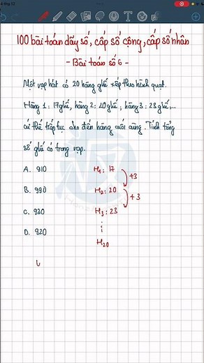 Toán 11| 100 bài toán dãy số, cấp số cộng, cấp số nhân - bài số 6 #toan11 #toanthpt