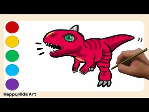 공룡메카드 분노의 화신 카르노 그림 그리기 색칠 놀이 타이니소어 | Drawing Carno From Dino Mecard Tiny Saur