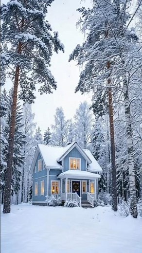 A Cozy Blue Scandinavian Christmas Night ❄️✨ | Winter Aesthetic