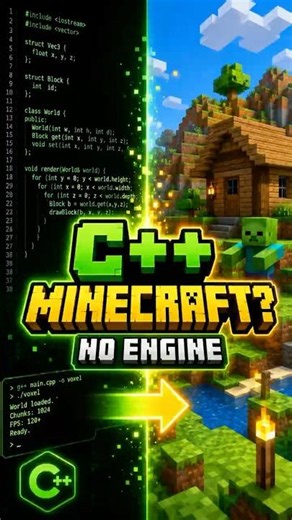I Made Minecraft in C++ Without a Game Engine #shorts