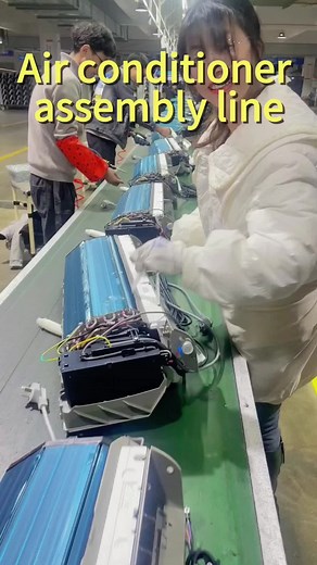 Air conditioner assembly line #Airconditionerline#ACmold#acequipment #accabinet #ACpart#ACR&D#ACTesting#ACfactory#ACdesign#ACdesign#foryou #tiktok