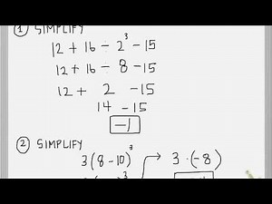 Unit 1 Order of Operations Algebra
