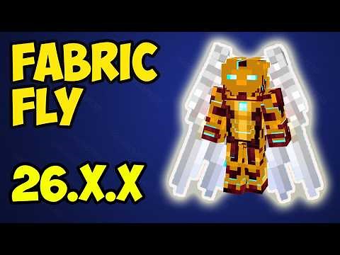 Minecraft FLY MOD 26.1.x - how to use (Spotlight) (FLY Cheat Mod 26.1.x with FABRIC)