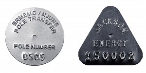 Utility Pole Tags - Telephone Pole Tags | Metal Marker Mfg